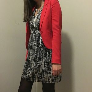 Red Cropped Blazer